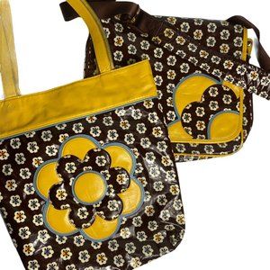 Vera Bradley- Messenger and Large Tote Set of 2